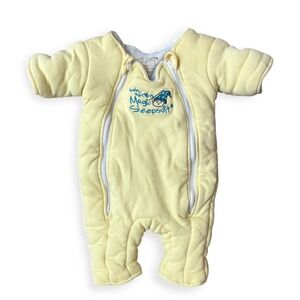 Baby Merlins Magic Sleepsuit 100% Cotton Yellow Sleeper Baby 3-6 Months Small